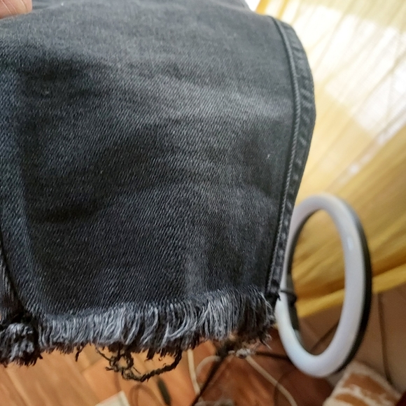 Black Raw Cuff Skinny Jeggings by FREE PEOPLE - WE THE PEOPLE - Picture 4 of 5